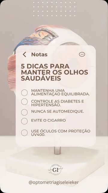 Post 2 do Instagram de optometriagiseleieker